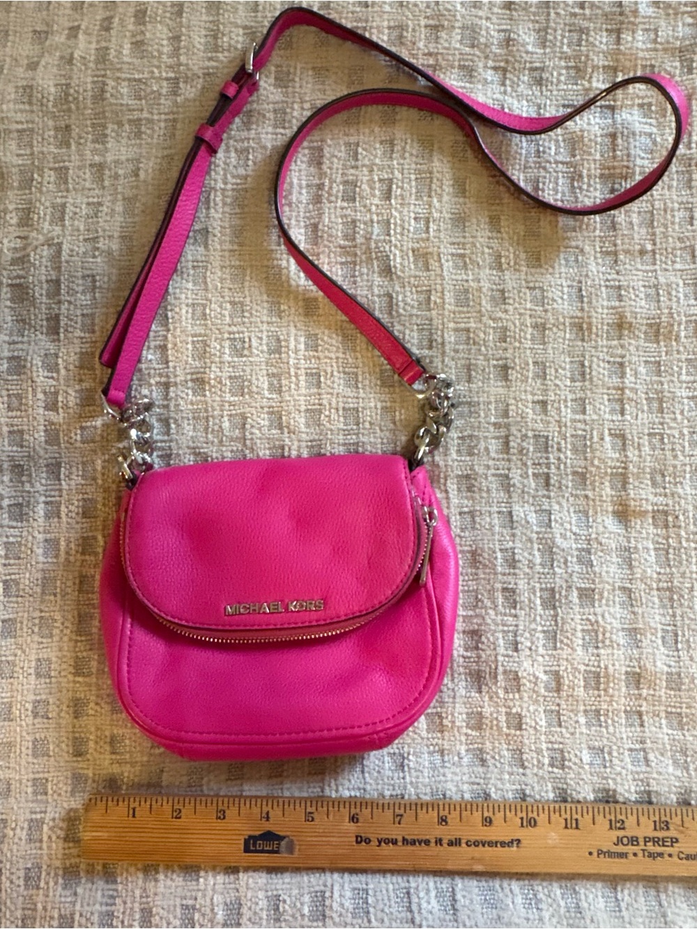 Michael Kors Hot Pink small Leather Crossbody Bag